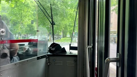 Tram driver’s view Stock Footage 334122944