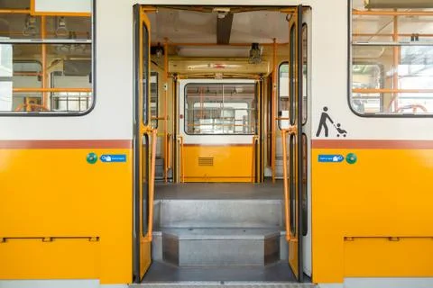 Tram in garage Stock Photos
