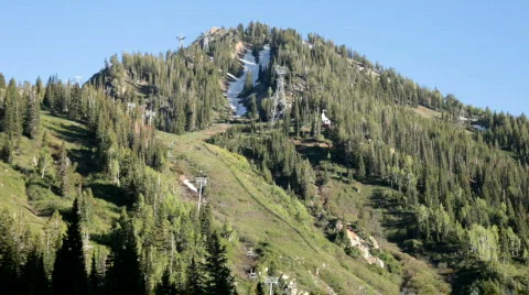 Tram going up mountain P HD 0584 Stock Footage 461098