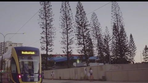 Tram in Gold Coast, Queensland, Australia Stock Footage 75844311