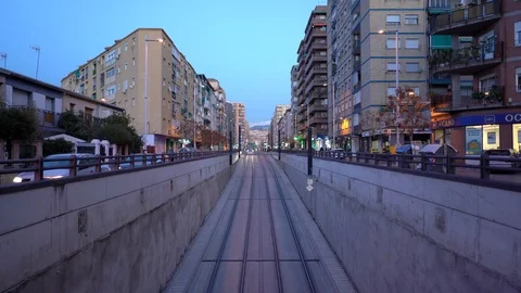 Tram Granada Spain Vídeos de archivo 102677220