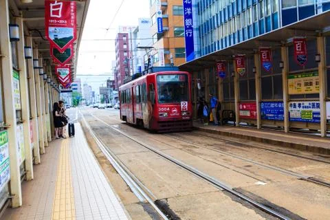 Tram in hakodate Stock Photos