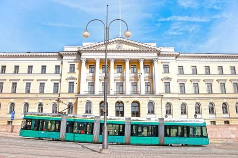Tram in helsinki Stock Photos