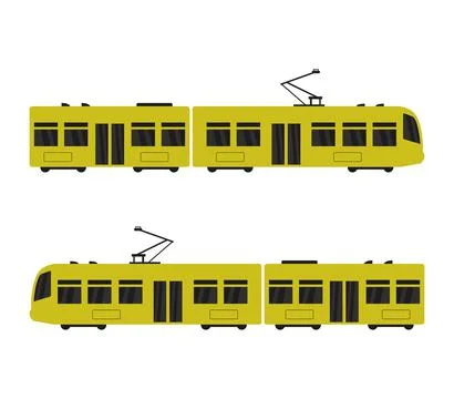 Tram icon illustrated in vector on white background Stock Illustration
