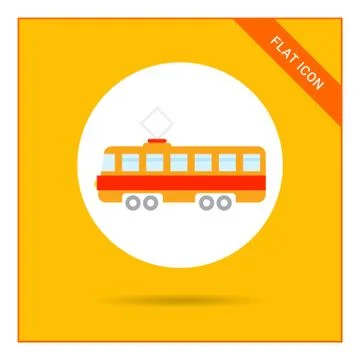 Tram icon Illustrazione stock