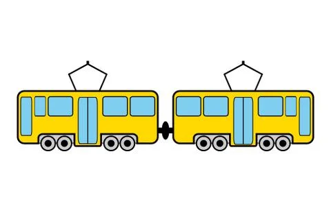 Tram icon Illustrazione stock