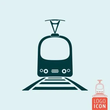 Tram icon isolated Stock Illustration