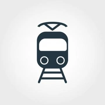 Tram icon. Simple element illustration. Tram pixel perfect icon design from Stock Illustration