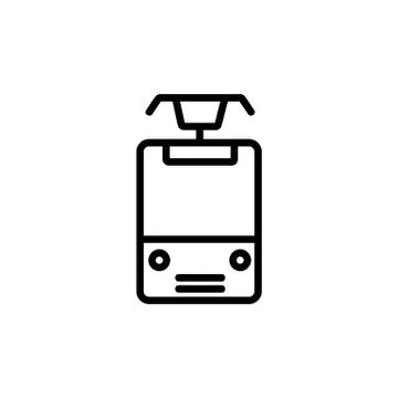 Tram icon vector. Isolated contour symbol illustration Ilustración de archivo