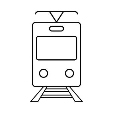 Tram icon vector - sign Stock Illustration