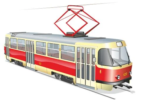 Tram Stock Illustration