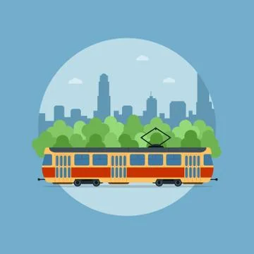 Tram Stock Illustration