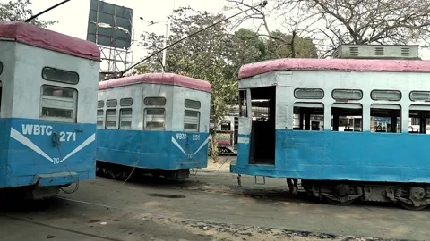 Tram of Kolkata Stock Footage 147607122