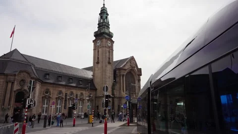 Tram leaving Stock Footage 220874986