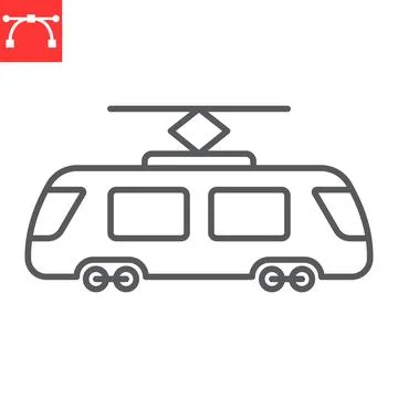 Tram line icon Stock Illustration