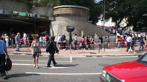 Tram Line to the Peak HD Stock Footage 1047622