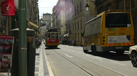 Tram in Lisbon Stock Footage 41804681