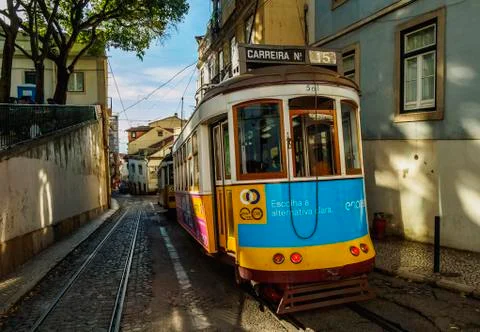 Tram in Lisbon Stock Photos