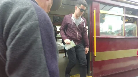 Tram In Melbourne Video stock 50763268