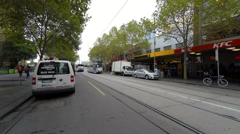 Tram In Melbourne Stock Footage 50763431