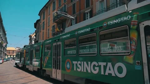 Tram milan 스톡 동영상 132356867