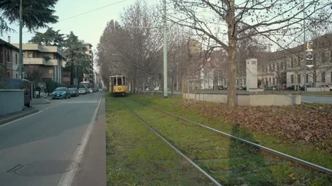 Tram in Milan Video stock 233179119