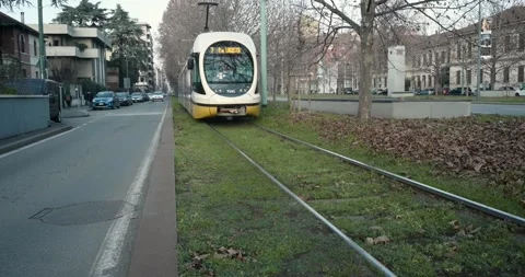 Tram in Milan Video stock 233179129