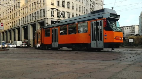 Tram in Milano Stock Footage 101974518