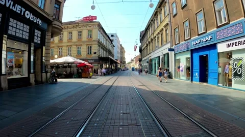 Tram network in Zagreb Stock Footage 204124510