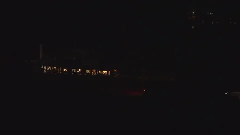 Tram with passengers in complete darkness Stock Footage 231706491