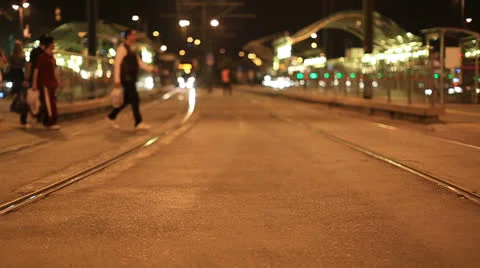 Tram passing Stock Footage 22900789