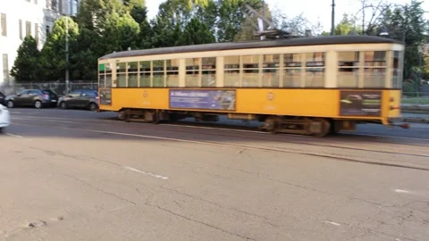 Tram Passing 스톡 동영상 205300530