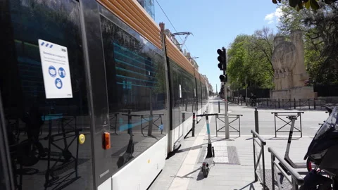 Tram passing Stock Footage 220876056