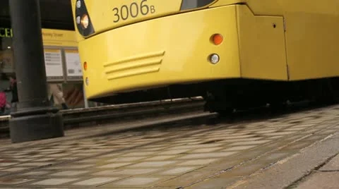 Tram Passing HD File Stock Footage 10685689