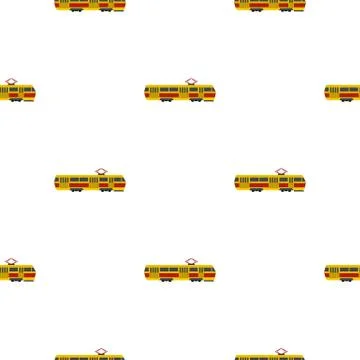 Tram pattern flat Stock Illustration