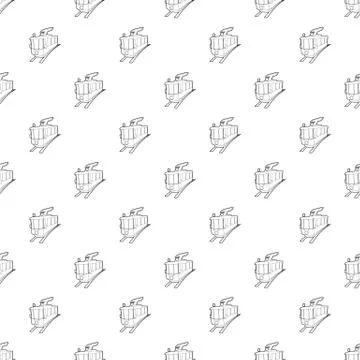 Tram pattern vector seamless Stock Illustration