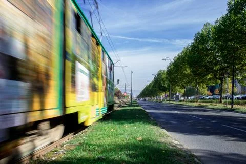 A tram 스톡 사진