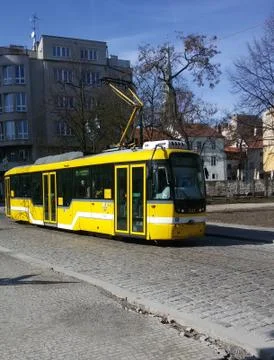 Tram in Pilsen Stock Photos