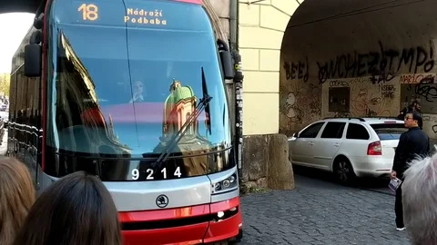 Tram in Prague 스톡 동영상 98299896