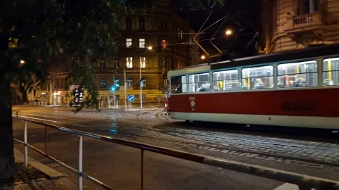 Tram prague  Stock Footage 254125970
