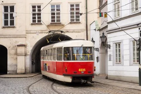Tram in Prague Fotos de archivo