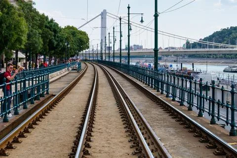Tram rails - Budapest Stock Photos