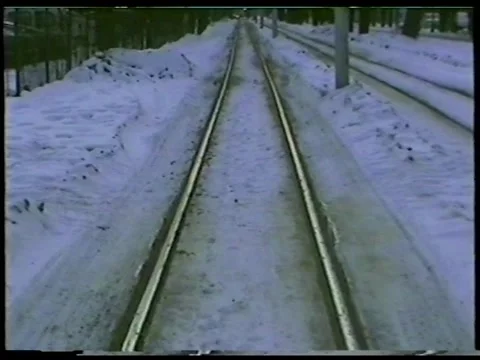 Tram Rails Stock Footage 341158811