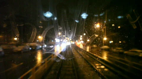 Tram Rear Window View Vídeo Stock 664651