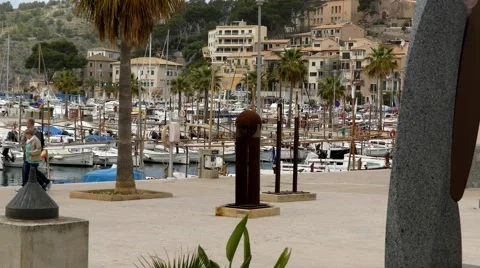 Tram to Soller in Port de Soller, Mallorca, Spain Video stock 68412805