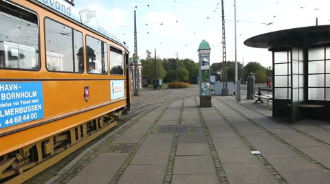 On the tram station Video stock 42628861