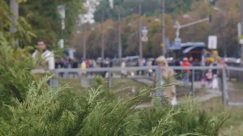 Tram station Video stock 76949794