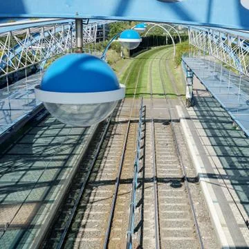 Tram stop in Prague Stock Photos