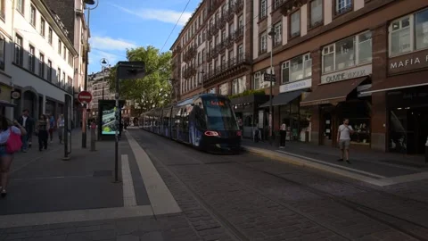 Tram in Strasbourg Stock Footage 281485842