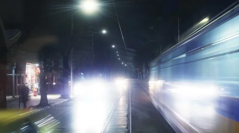 Tram Super Time Lapse - Supersonic Style Stock-Footage 48684192